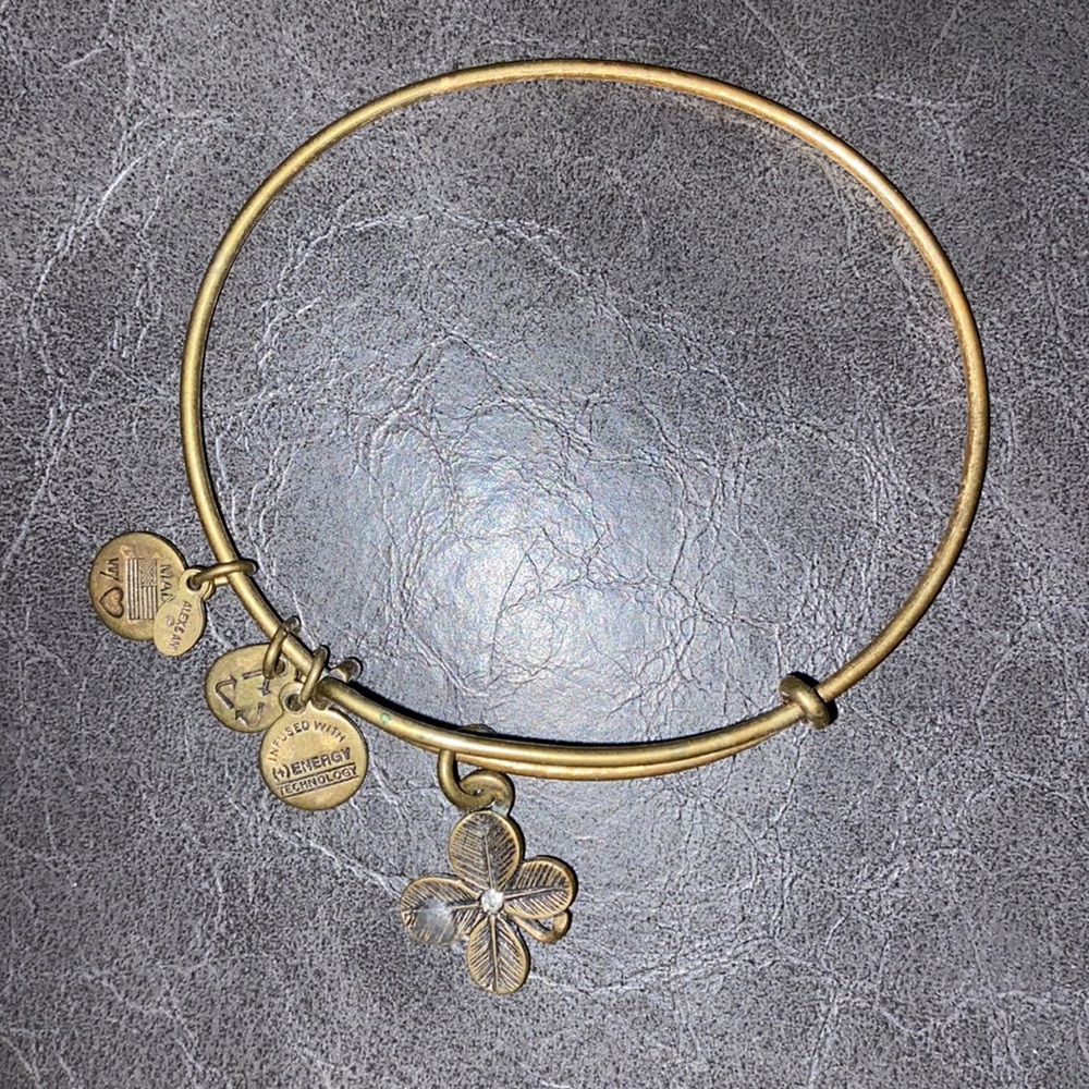 Alex and Ani flower charm bracelet